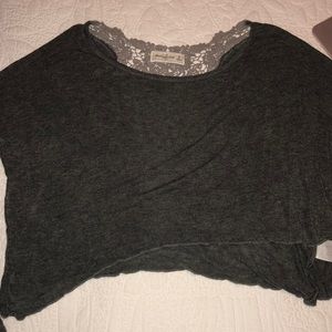 Long sleeve shirt with laced lack